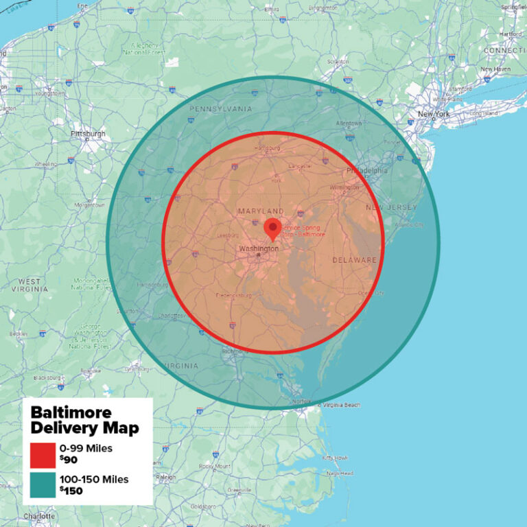 SSC Baltimore Delivery Direct Map